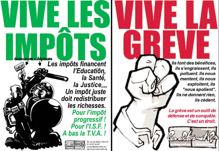 vive la grêve, vive les impôts